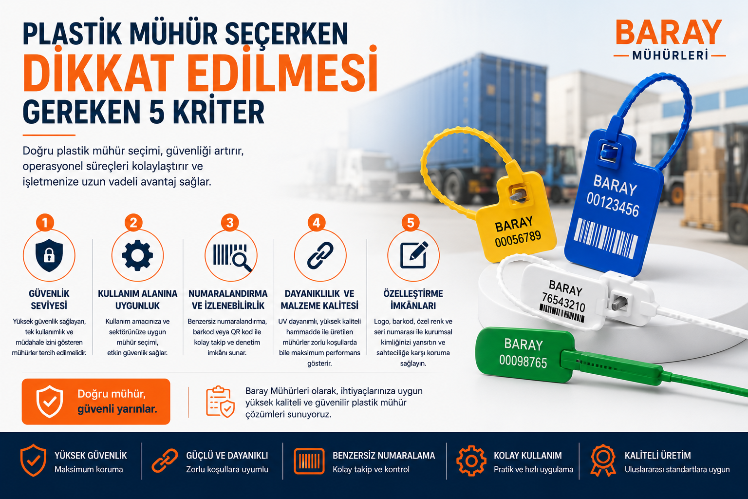 Plastik Mühür Seçerken Dikkat Edilmesi Gereken 5 Kriter